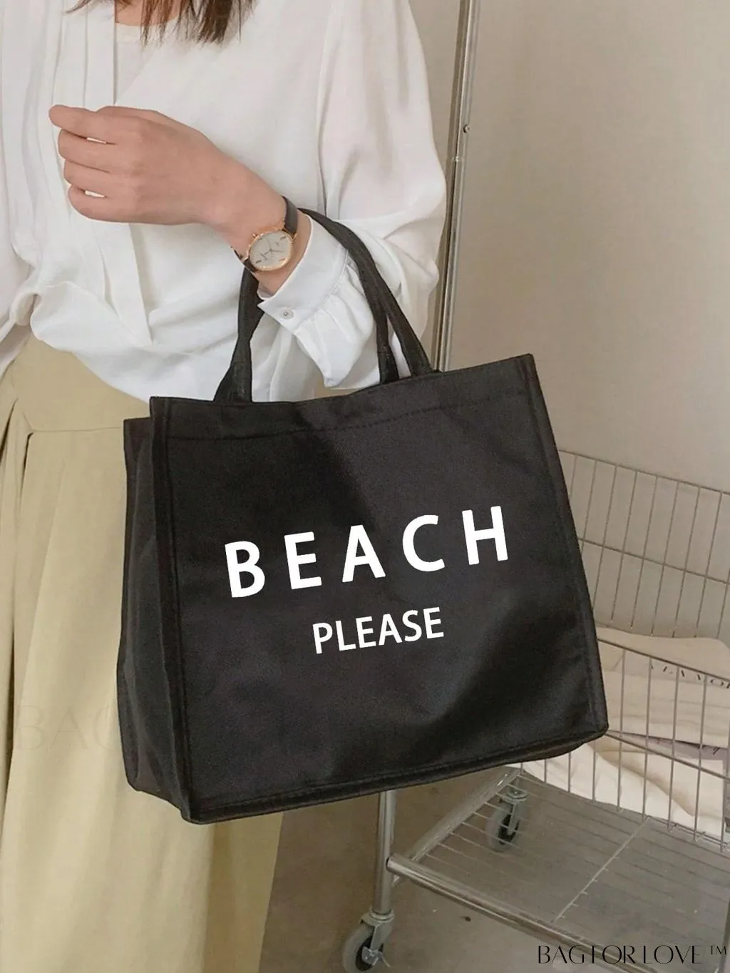 BagForLove - Stylish Woven Straw Beach Bag: Graphic Design, Large Capacity, Ideal for Womens Swim, Shopping, and Travel