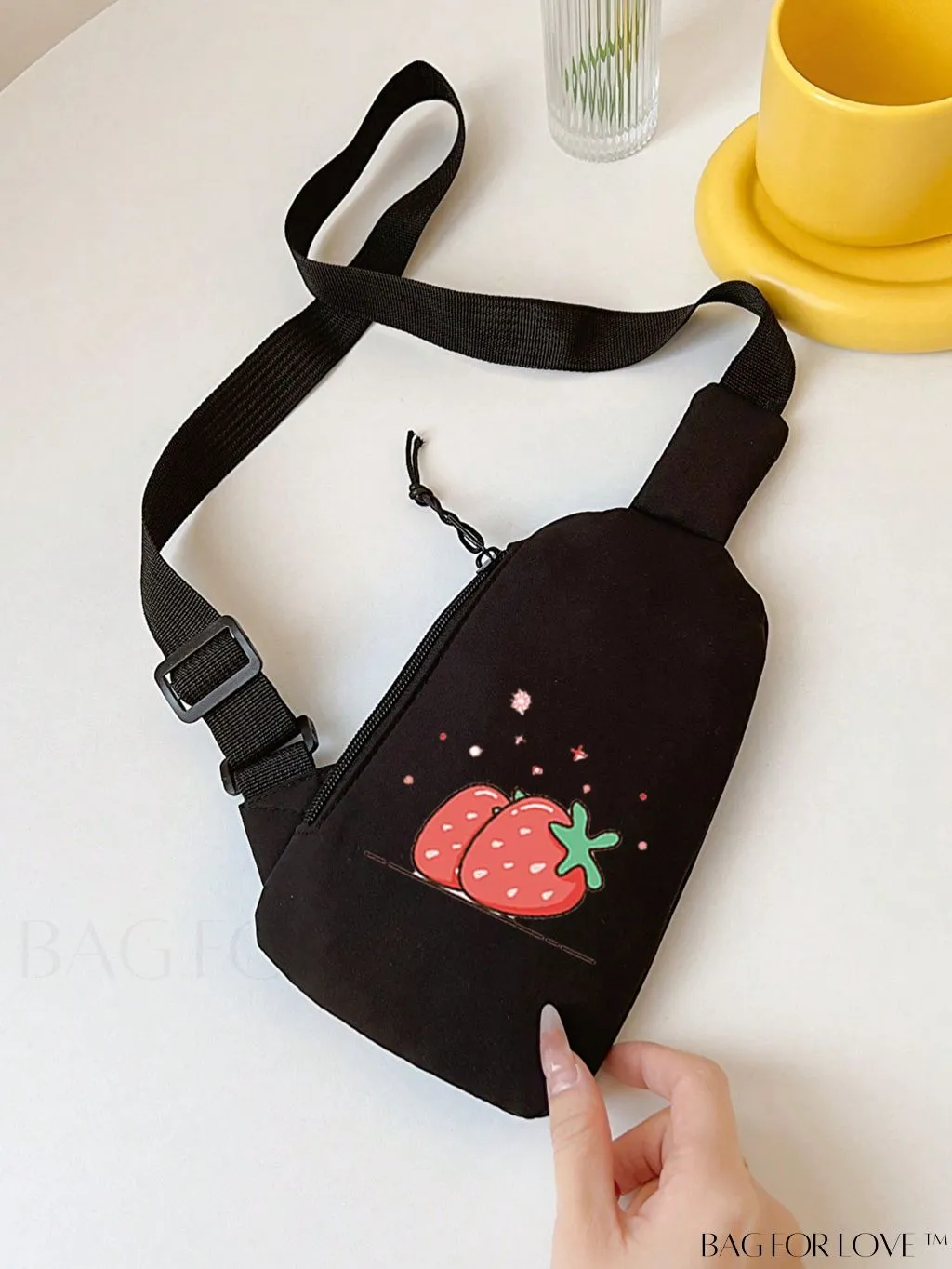 BagForLove - Waterproof Nylon Sports Bag with Korean-Style Waist Belt and Crossbody Design