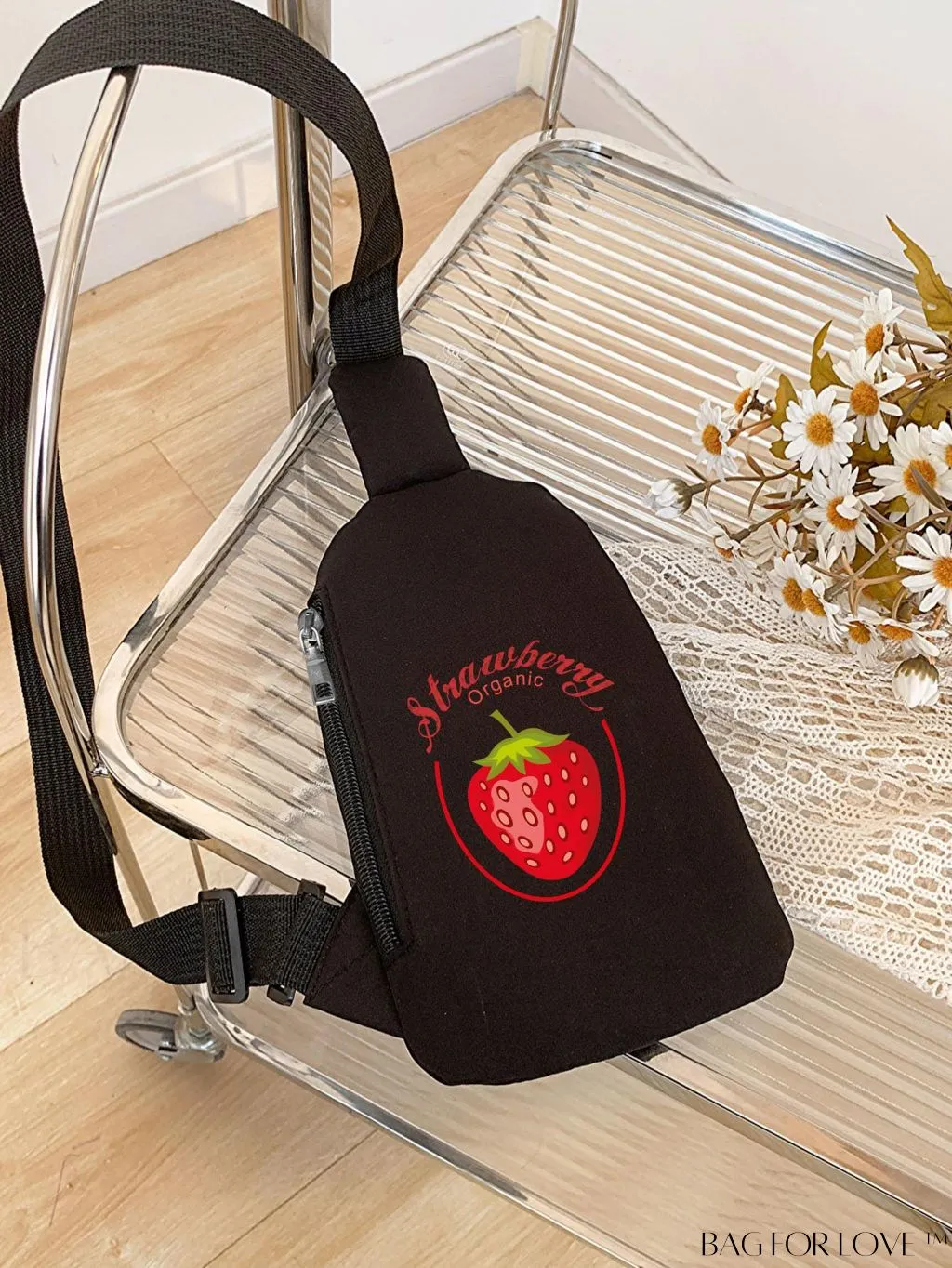 BagForLove - Waterproof Nylon Sports Bag with Korean-Style Waist Belt and Crossbody Design