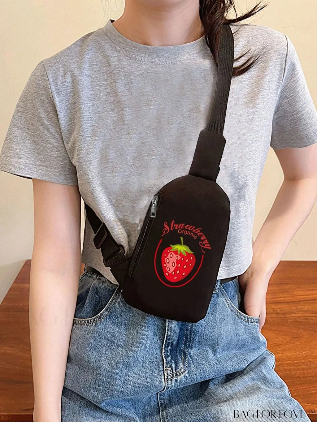 BagForLove - Waterproof Nylon Sports Bag with Korean-Style Waist Belt and Crossbody Design