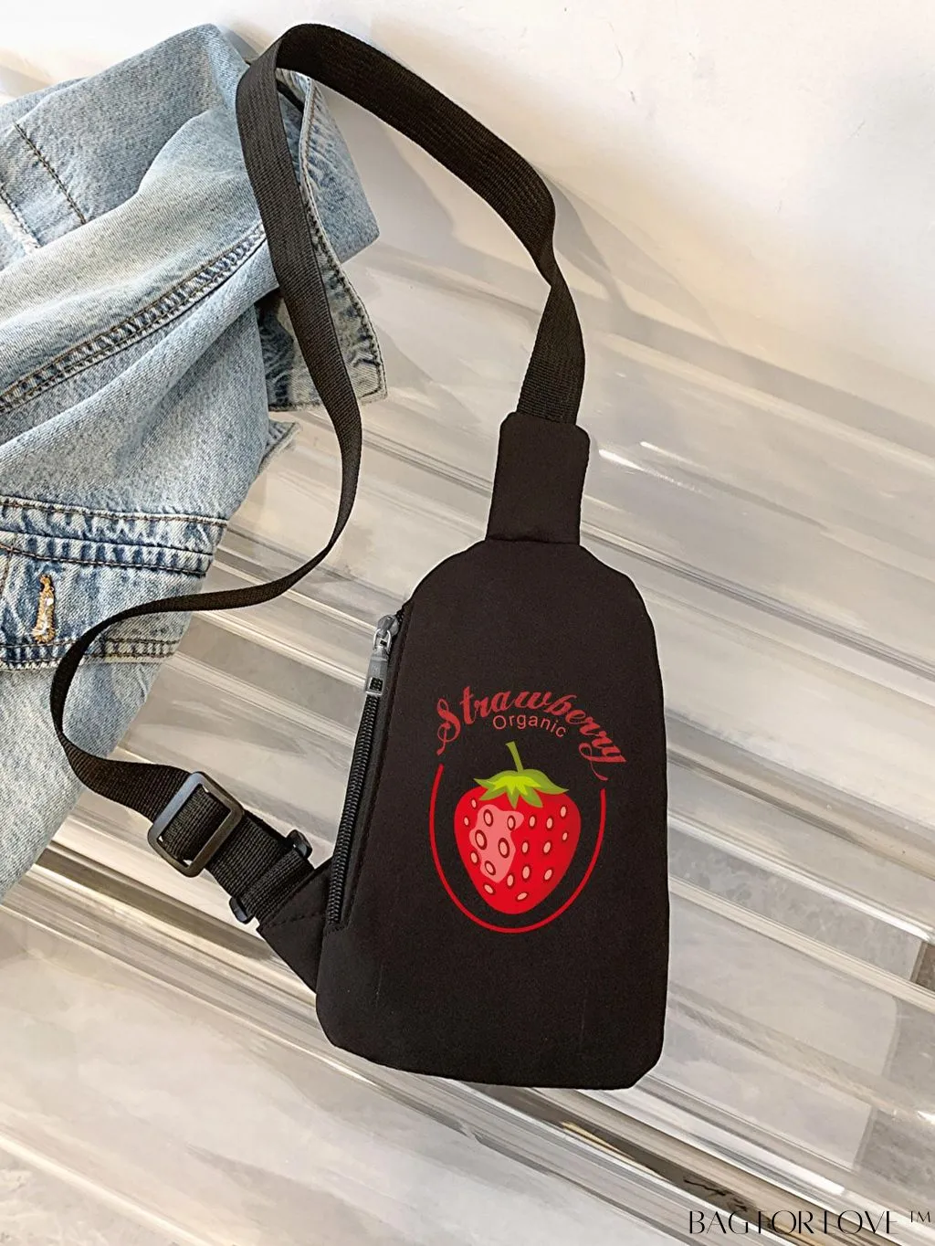 BagForLove - Waterproof Nylon Sports Bag with Korean-Style Waist Belt and Crossbody Design