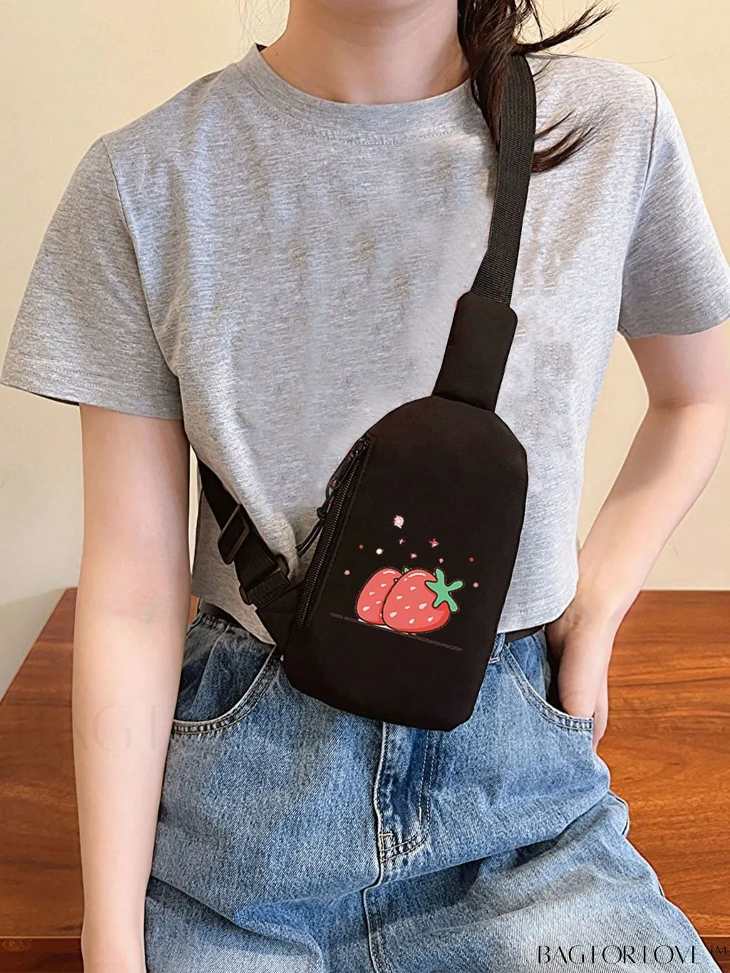 BagForLove - Waterproof Nylon Sports Bag with Korean-Style Waist Belt and Crossbody Design