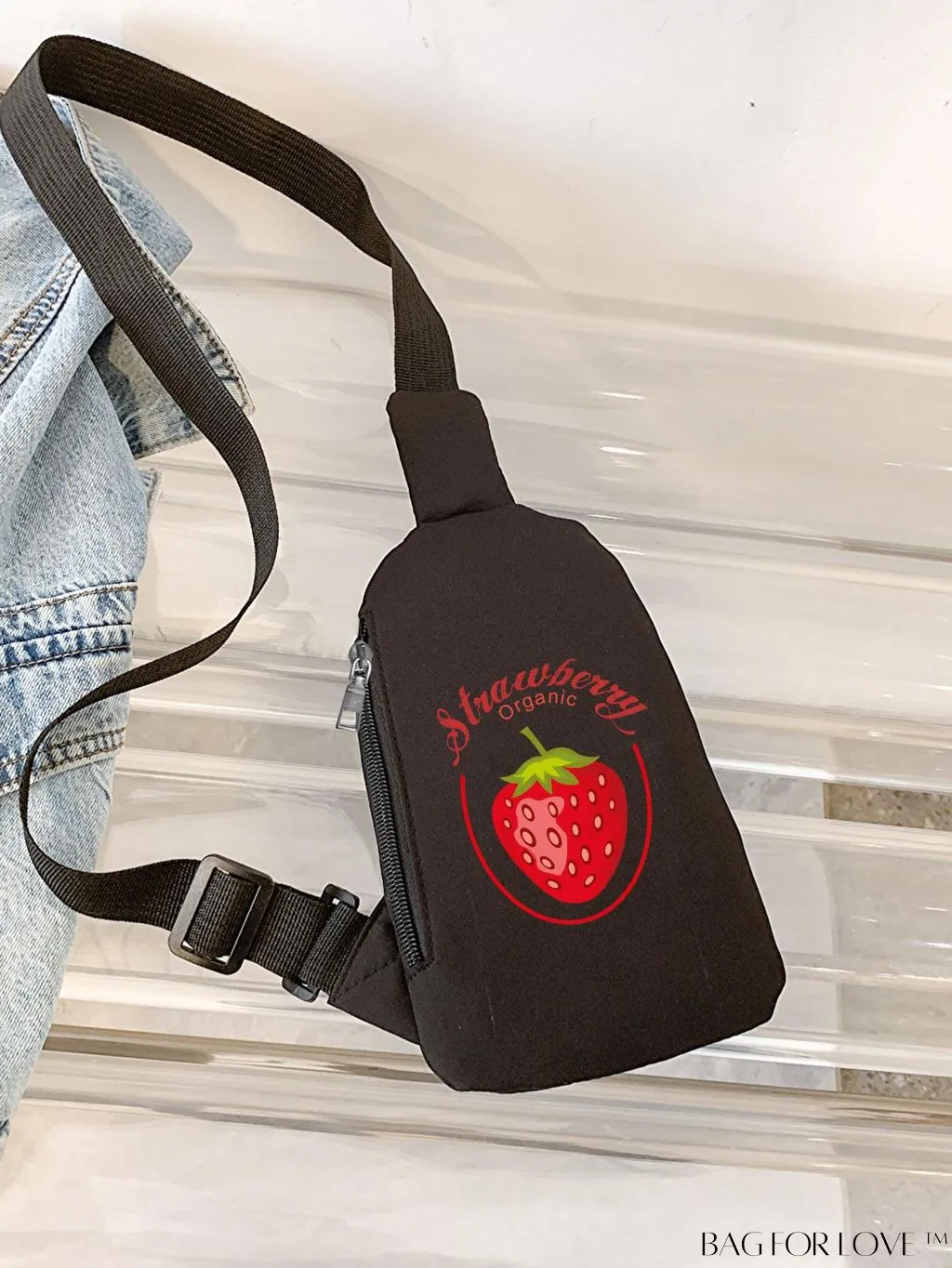 BagForLove - Waterproof Nylon Sports Bag with Korean-Style Waist Belt and Crossbody Design