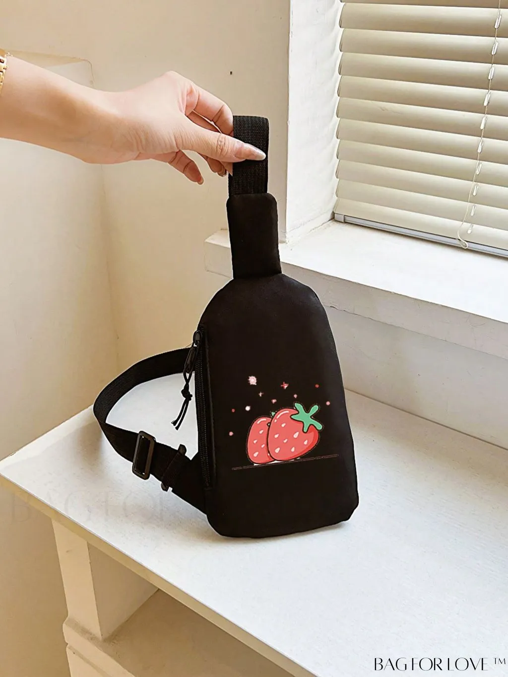 BagForLove - Waterproof Nylon Sports Bag with Korean-Style Waist Belt and Crossbody Design