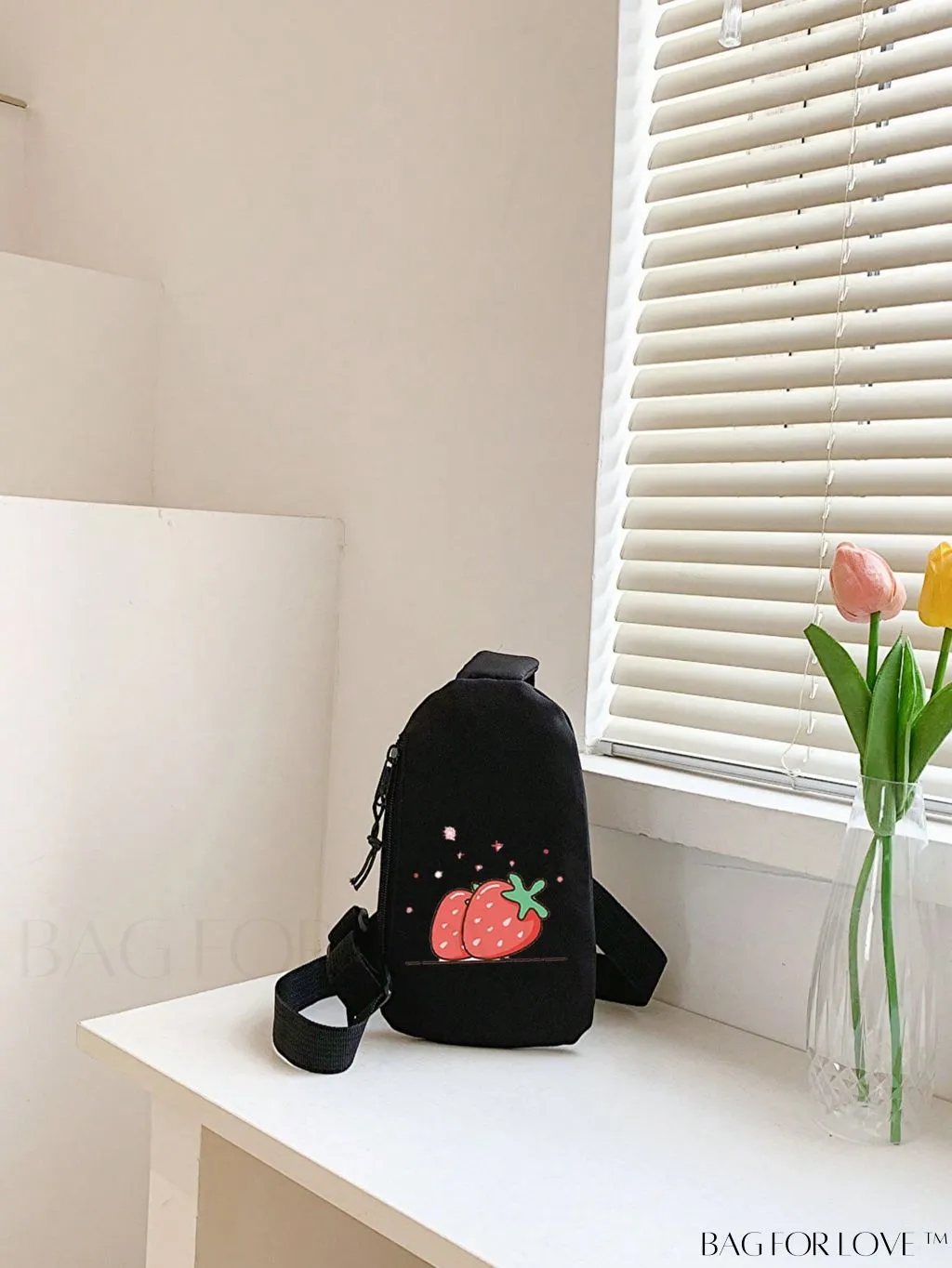 BagForLove - Waterproof Nylon Sports Bag with Korean-Style Waist Belt and Crossbody Design