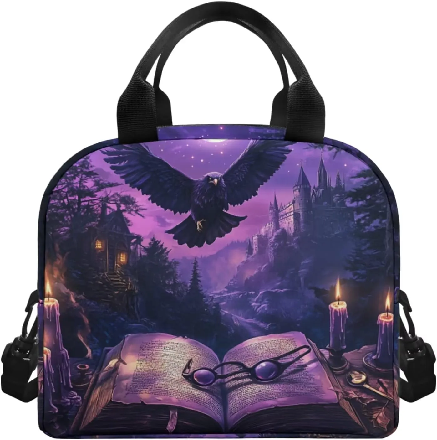 Bald Eagle Backpack for Girls Boys Elementary School Bookbag with Lunch Box Pencil Case and Bookmark Trendy Sturdy 4 in 1 Set School Baak Pack for 4th Grade Students