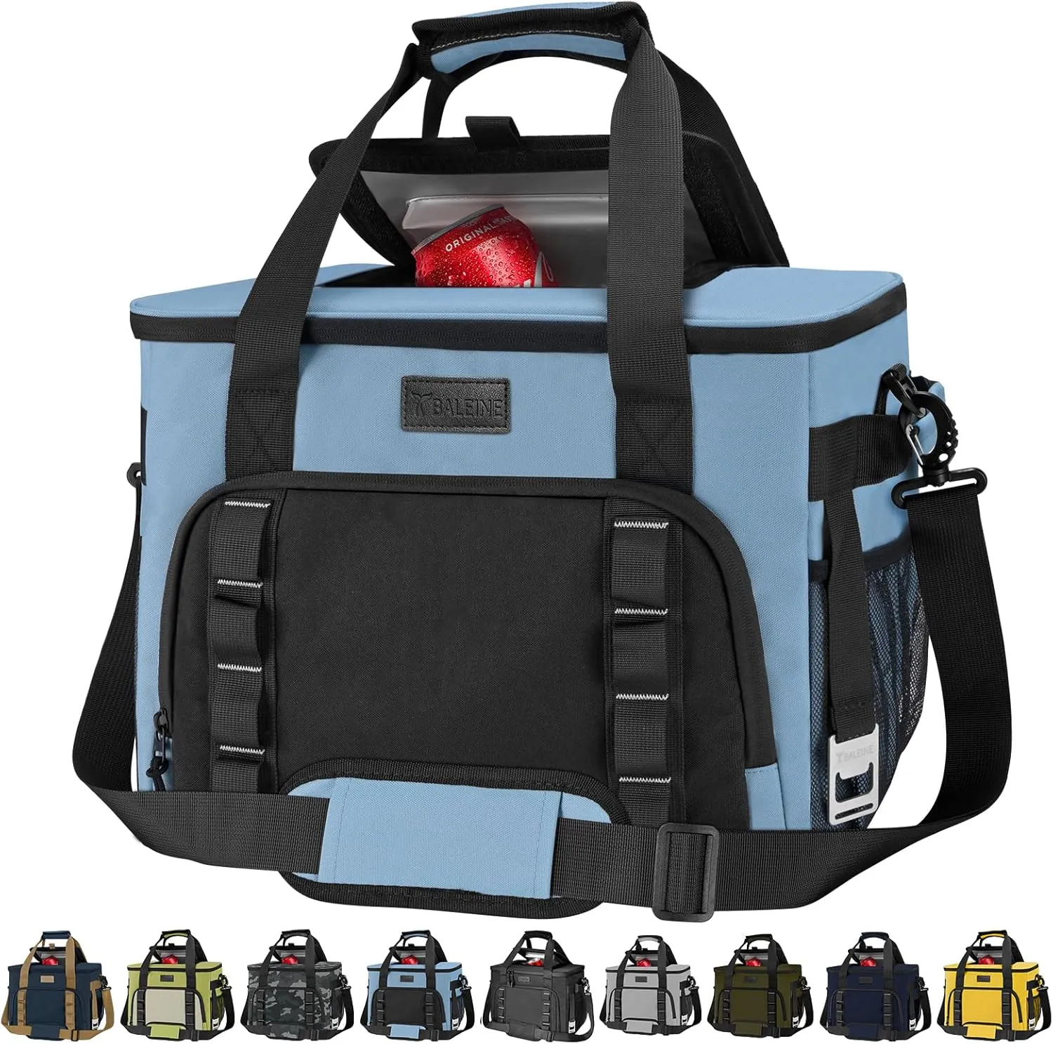 BALEINE Extra Large Soft Cooler Bag, Portable Leakproof Cooler, 40/60 Cans Volume for Beach, Camping, Kayaking, Travel, and Road Trips