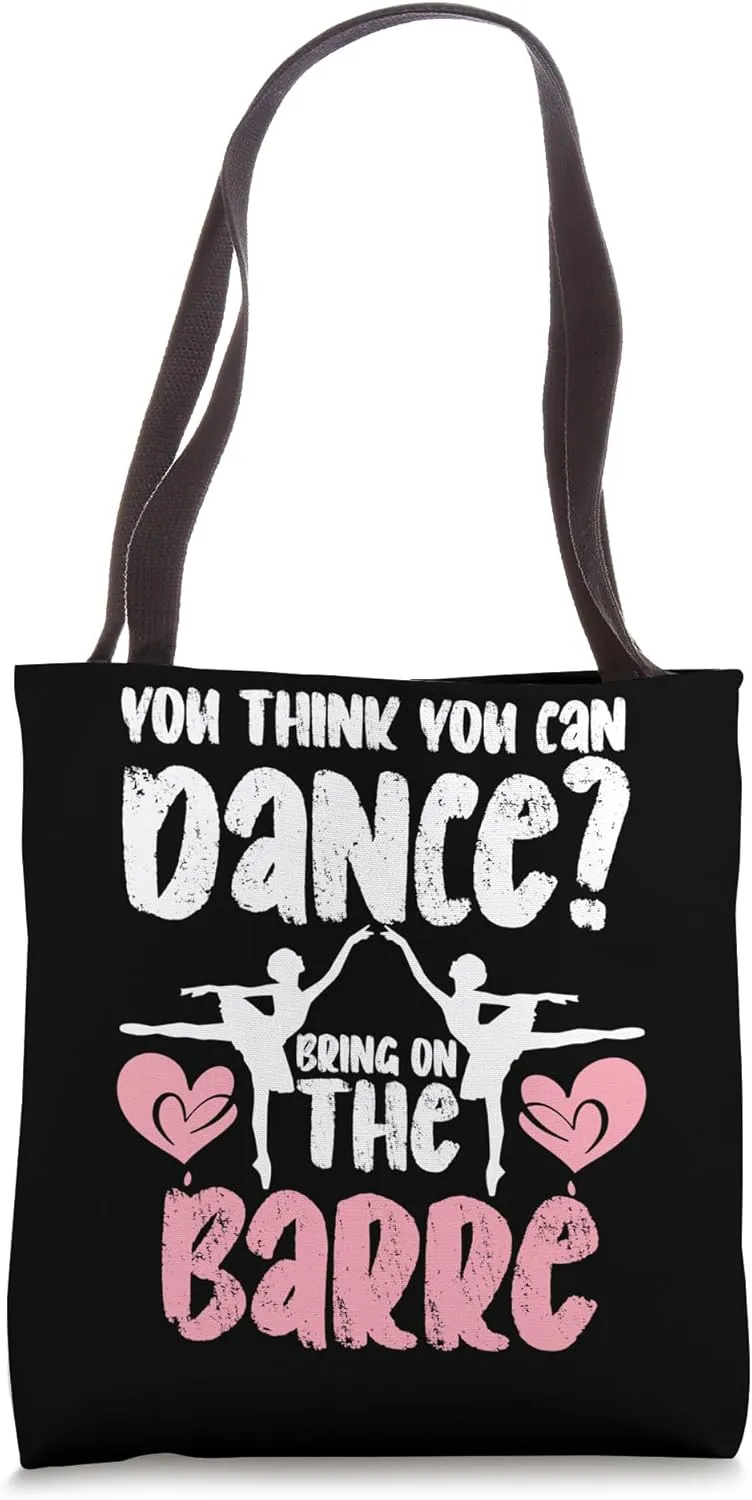 Ballet Ballerina Dancing Pointe Shoes Pirouette Women Kids Tote Bag