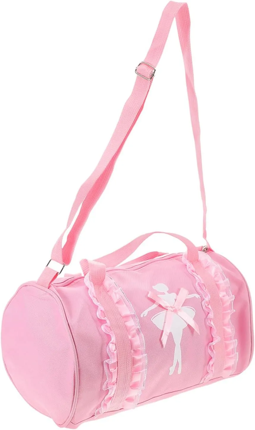 Ballet Dance Bag for Portable Dance Handbag with Strap Lightweight Single Shoulder Bag for Ballet Gymnastics and Outdoor Activities with Ruffled Design