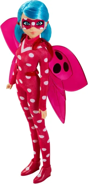 Bandai Miraculous Ladybug and Cat Noir Toys Articulated 26cm Fashion Doll with Accessories | Marinette Superhero Cosmobug Figurine