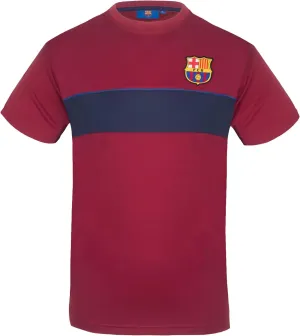 Barcelona FC Official Soccer Gift Mens Poly Training Kit T-Shirt