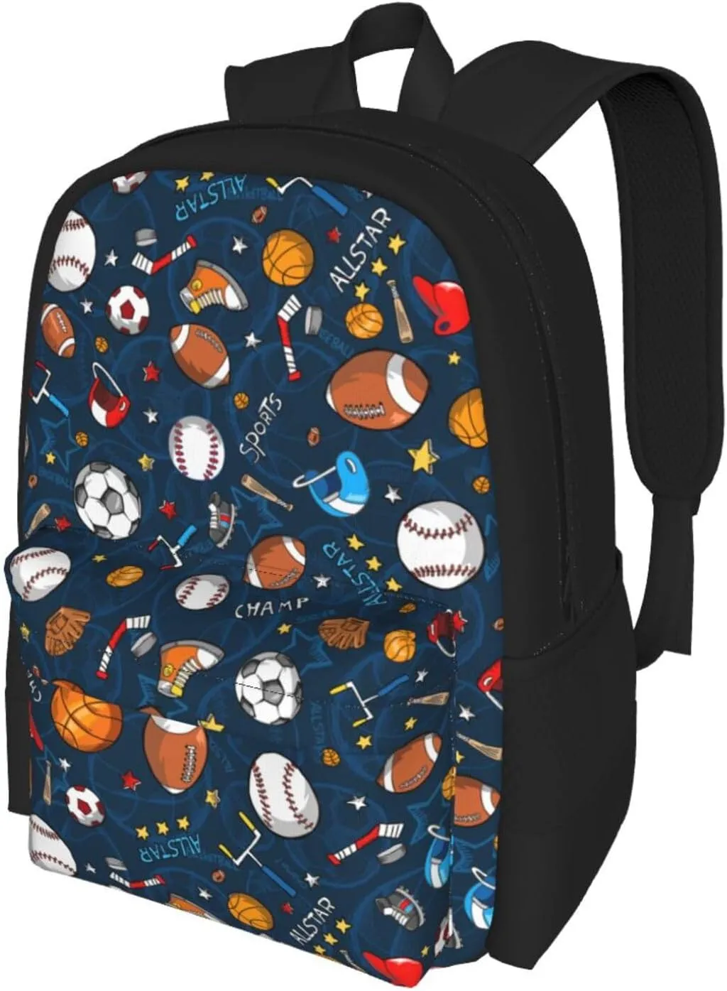 Baseball Basketball Football Hockey Print Storage Bag, Shoulder Bag, Leisure Bag, Large Capacity Leisure Travel Shoulder Bag