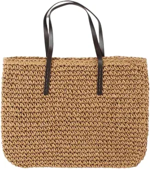 Beach woven swimming bag, one shoulder women's bag