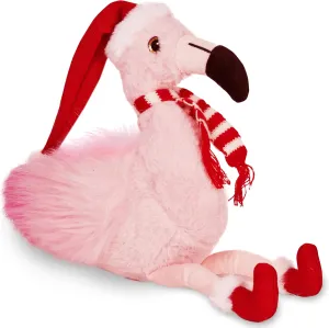 Bearington Pluma The Festive Flamingo Stuffed Animal, Christmas Flamingo, 8.5 Inch Flamingo Christmas Decoration, Ideal Holiday Stuffed Animal Gift for Toddlers, Kids & Teens