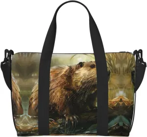 Beaver Print Versatile Gym Sports Bag,Companion For Your Journeys And Fitness Routines