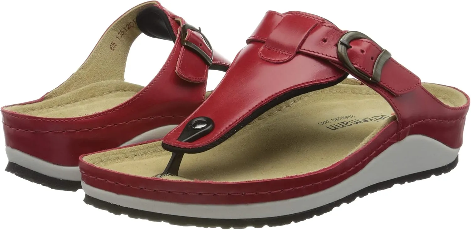 Berkemann Women's Flip Flop Sandals, Red Rot 201