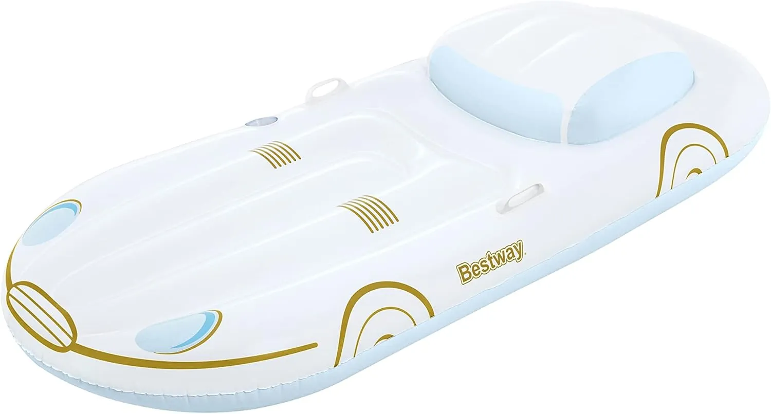 Bestway H2OGO! Deluxe Comfort Plush Pool Floats | Singe and Double Lounges and Loungers for Adults