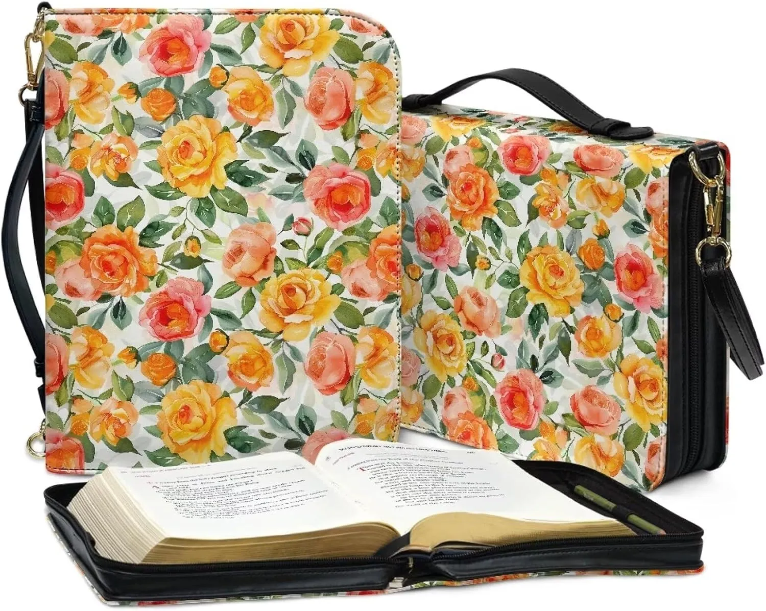 Bible Cover Case for Women Men Leather Bible Accessories Women Men Bible Bags for Women Men Tote