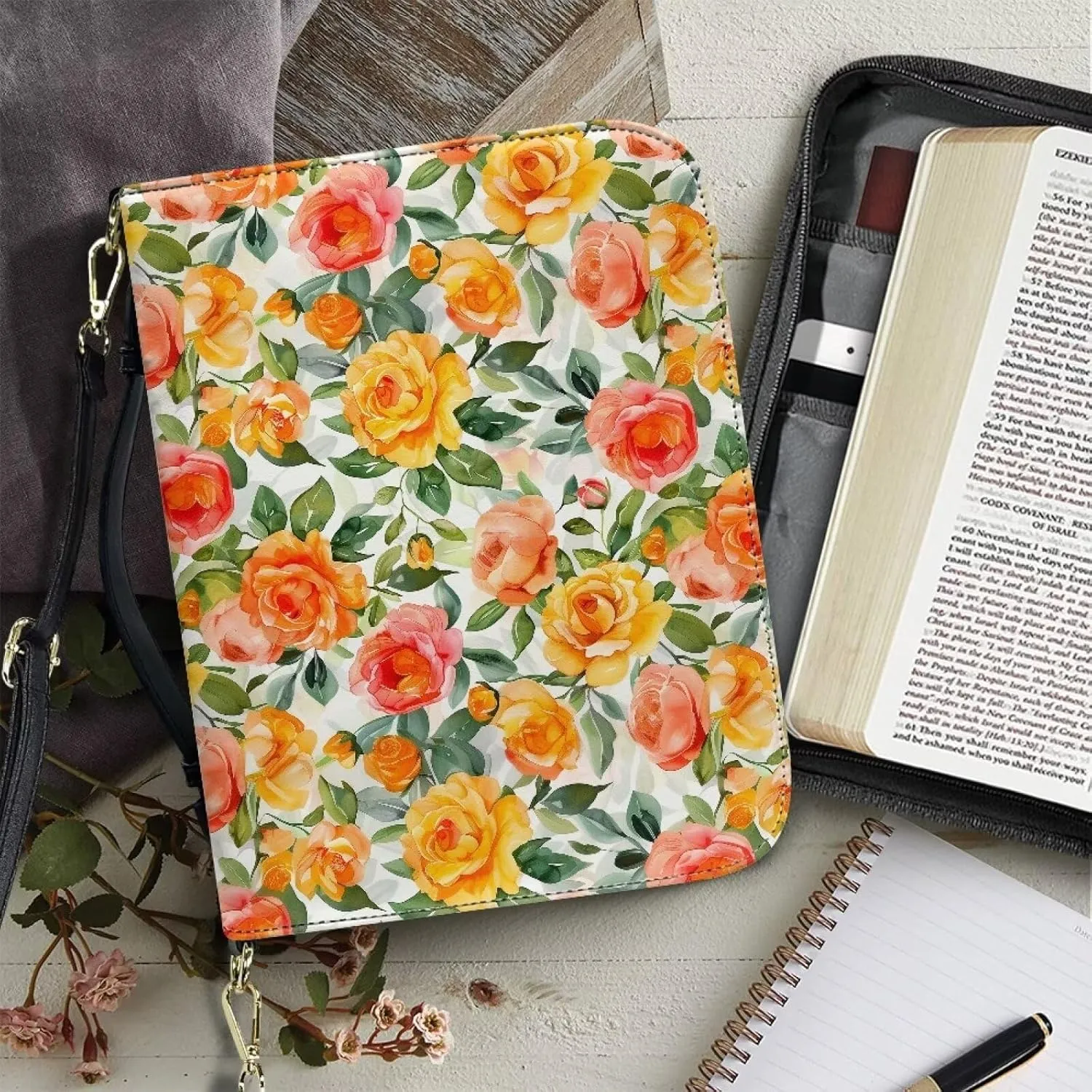 Bible Cover Case for Women Men Leather Bible Accessories Women Men Bible Bags for Women Men Tote