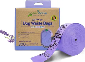 BioBase Lavender-Scented 300-Count Poop Bag Roll in Box Dispenser