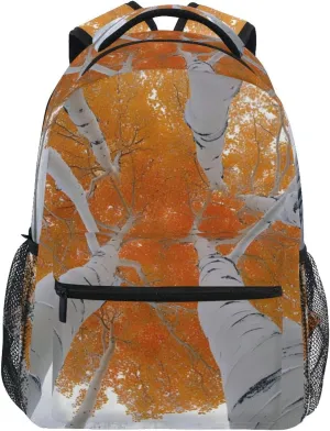 Birch Tree Winter Backpack Daypack Shoulder Bag Book Bag Lightweight Back Pack 12 ×16.9 In