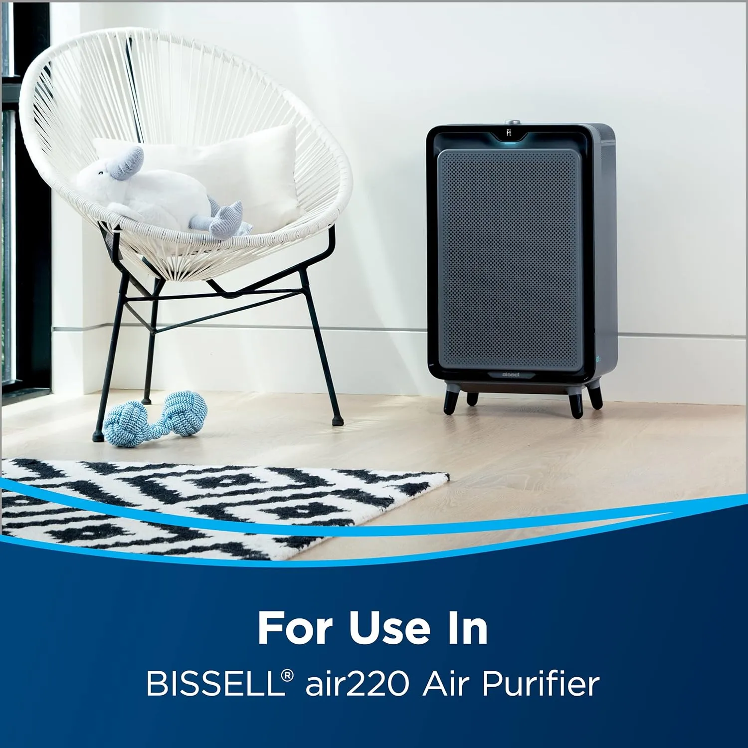 BISSELL air220 Air Purifier Replacement HEPA   Pre-Filter and Activated Carbon Filter Pack, 3315, Black