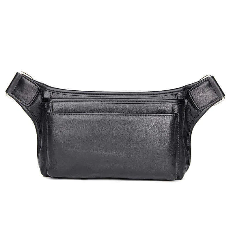 Black Leather Waist Bag | Multi-Functional Bum Bag NZ