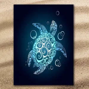 Black Turtle Twist  Extra Large Towel
