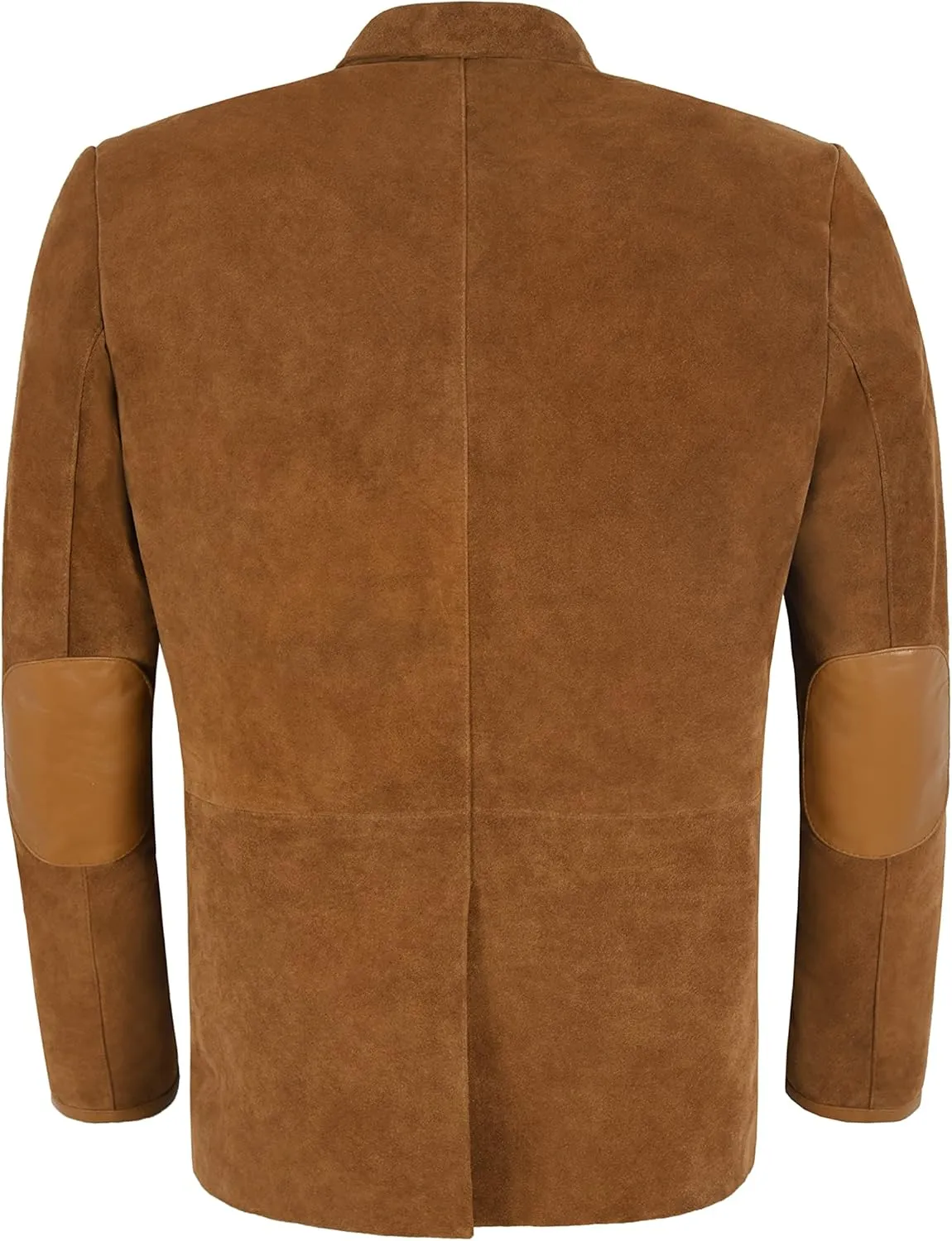 Blazer Coat TAN Suede Classic Tailored Soft 100% Real Suede Jacket 5831