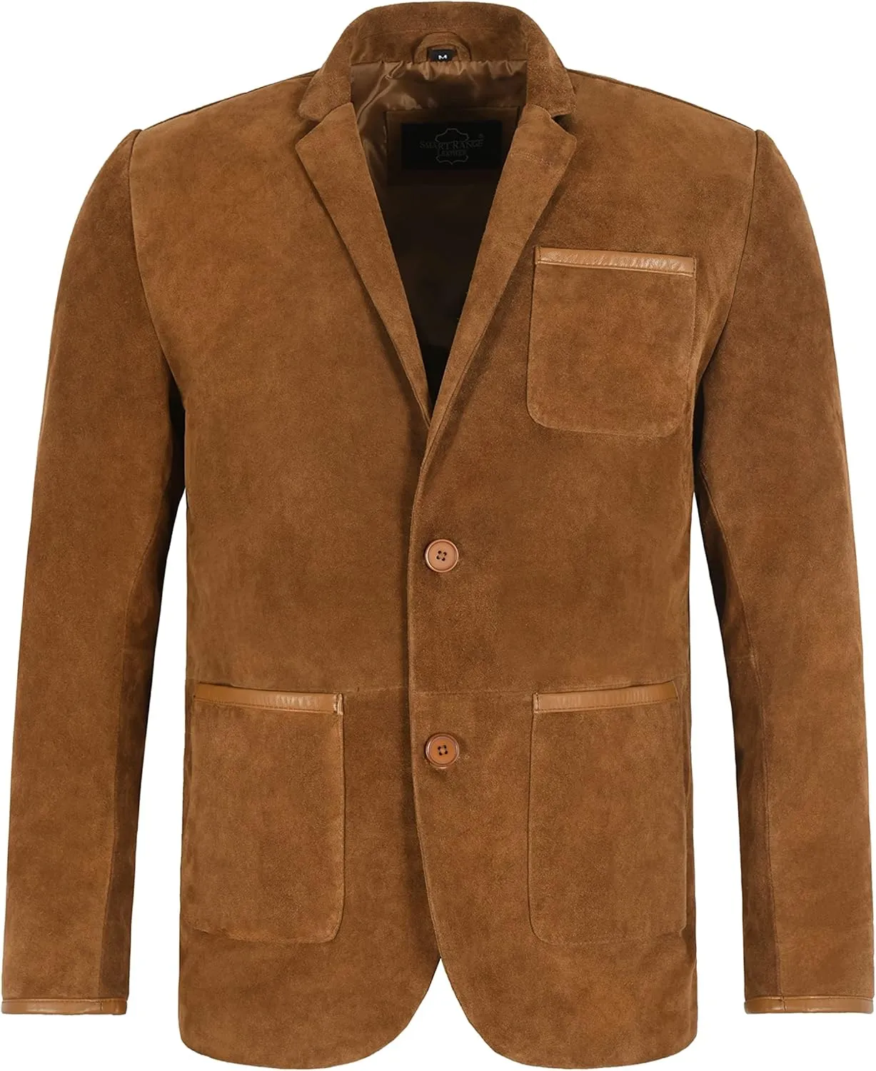 Blazer Coat TAN Suede Classic Tailored Soft 100% Real Suede Jacket 5831