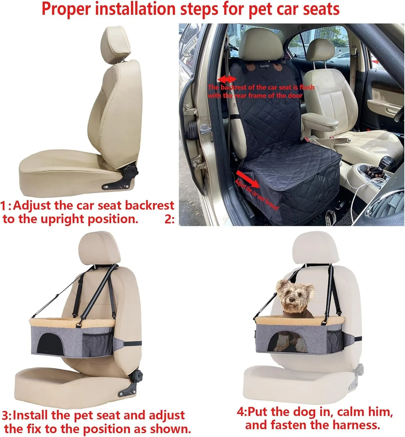 Booster Dog Low-priced Car Seat&Carrier. Effortless