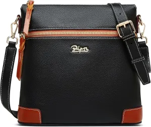 BOYATU Genuine Leather Crossbody Bag Women: Medium Leather Shoulder Purse - Trendy Handbag Travel Adjustable Strap
