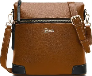 BOYATU Genuine Leather Crossbody Bag Women: Medium Leather Shoulder Purse - Trendy Handbag Travel Adjustable Strap
