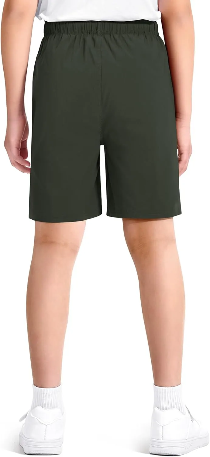Boys Athletic Shorts Kids Quick Dry Basketball Soccer Running Sports Gym Active Performance Shorts with Pockets