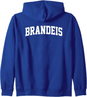 Brandeis University Judges One Color Arch Logo Zip Hoodie
