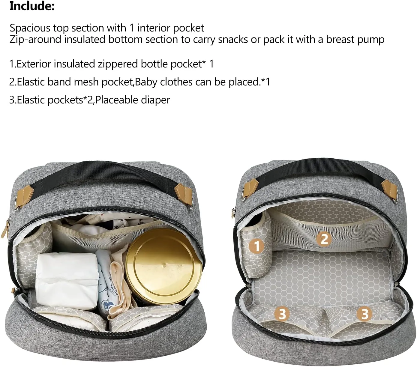Breast Pump Bag Backpack - Cooler and Moistureproof Bag for Mother