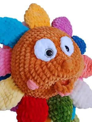 Bright & Cheery Sunburst Plush Toy | Soft & Colorful Stuffed Animal for Kids and Toddlers | Perfect Cuddly Companion for Playtime, Naptime, and Early Learning | Safe, Fun, and Vibrant Baby Gift