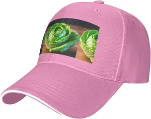 Bright Cabbage Print Custom Baseball Cap for Men,Adjustable Back,and Sweatband,Suitable for All Seasons