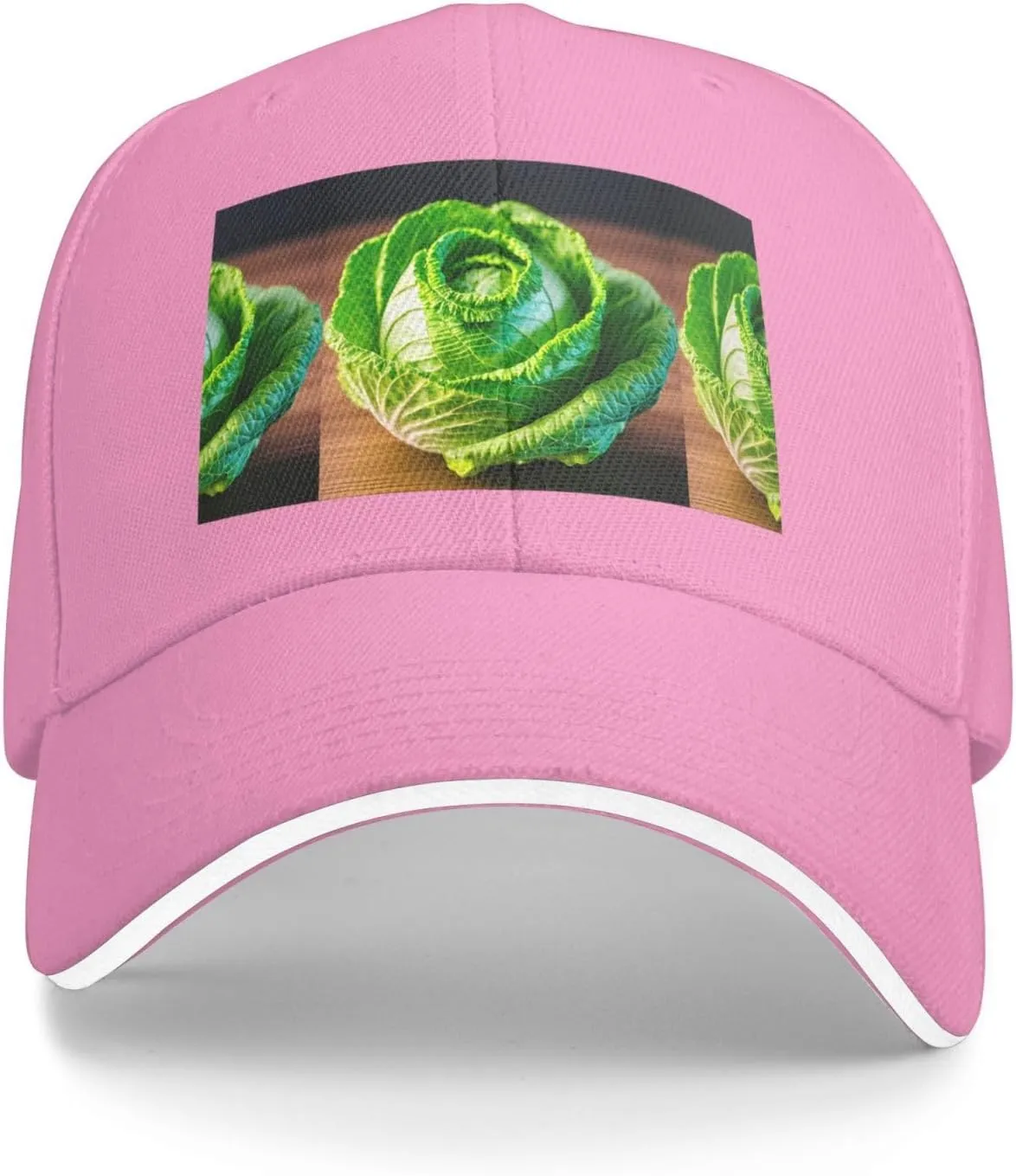 Bright Cabbage Print Custom Baseball Cap for Men,Adjustable Back,and Sweatband,Suitable for All Seasons
