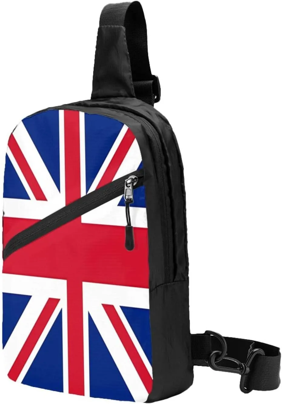 British England UK Union Jack Flag Crossbody Bag Portable Sling Bags Foldable Chest Daypack Reusable Sports Shoulder Backpack Diagonally Casual Rucksack Travel Bag