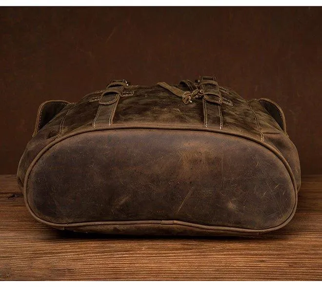 Brown Backpack Leather for Laptop 17.3 Inch