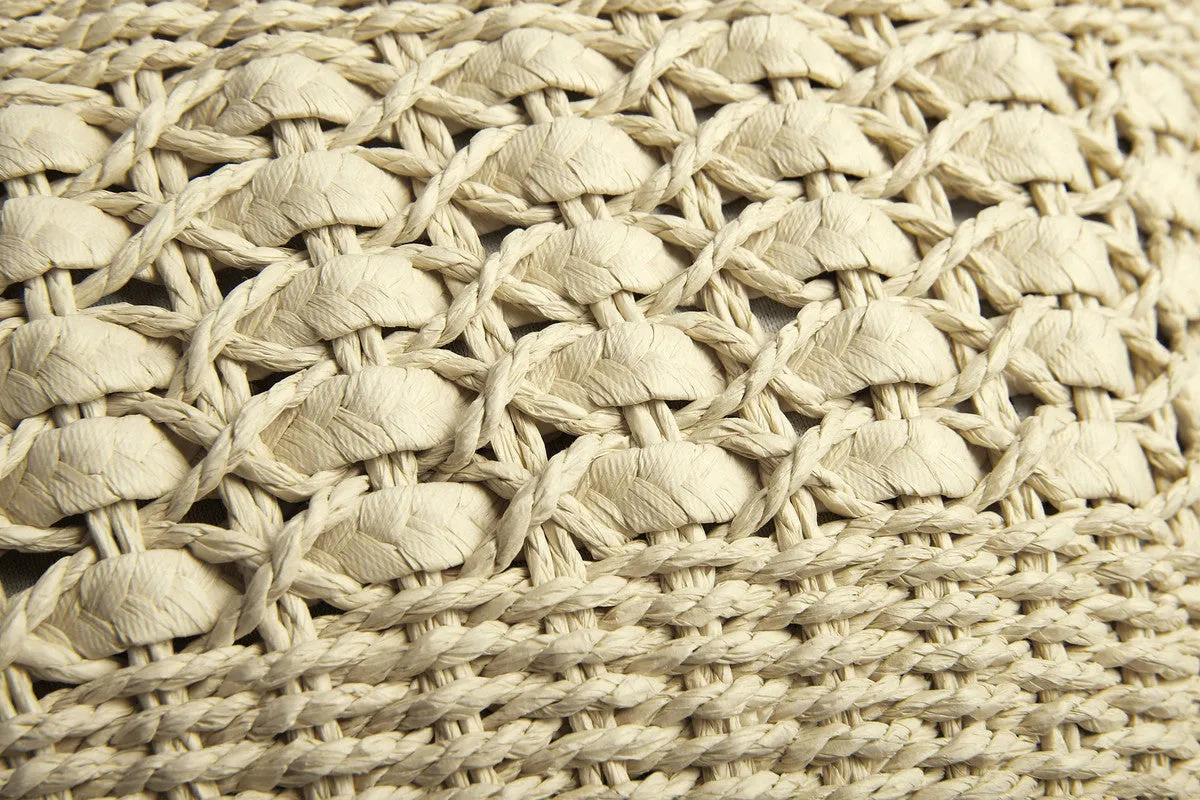 Brown Handmade Woven Straw Tote - Large Summer Beach Bag