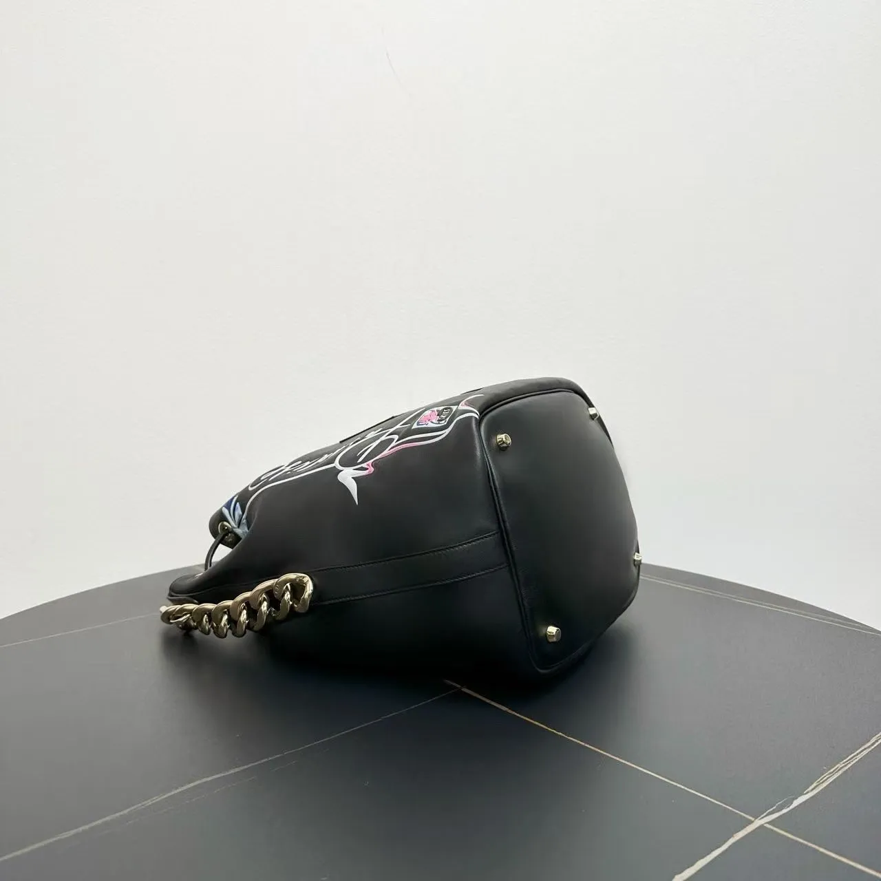 Bucket Bag Top value Black Dior Christian Leather Paradiso Fully-featured