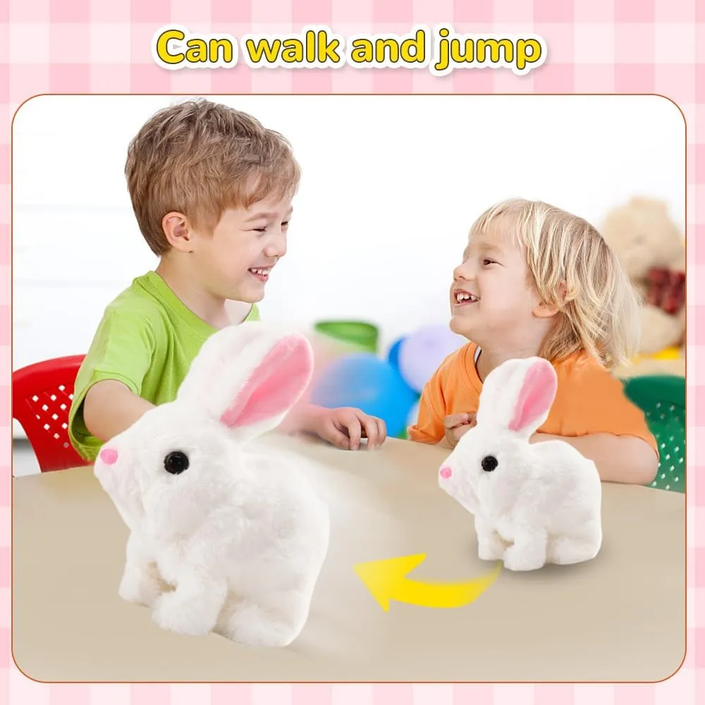 Bunny - My Realistic Bunny Toy, 2025 Upgraded Interactive Realistic Bunny, Realistic Bunny Stuffed Animals Can Walk and Talk, Realistic Bunny Toy Handmade Interactive Bunny Robot (Brown)