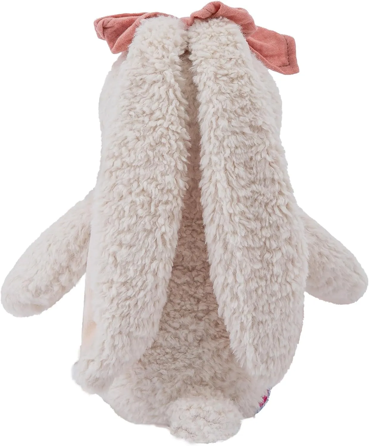 Bunny Stuffed Animal Soft Rabbit Cuddly Toy 10'' Long - Eared Plush Bunny with Pink Bow Plush Toys for Babies and Toddlers