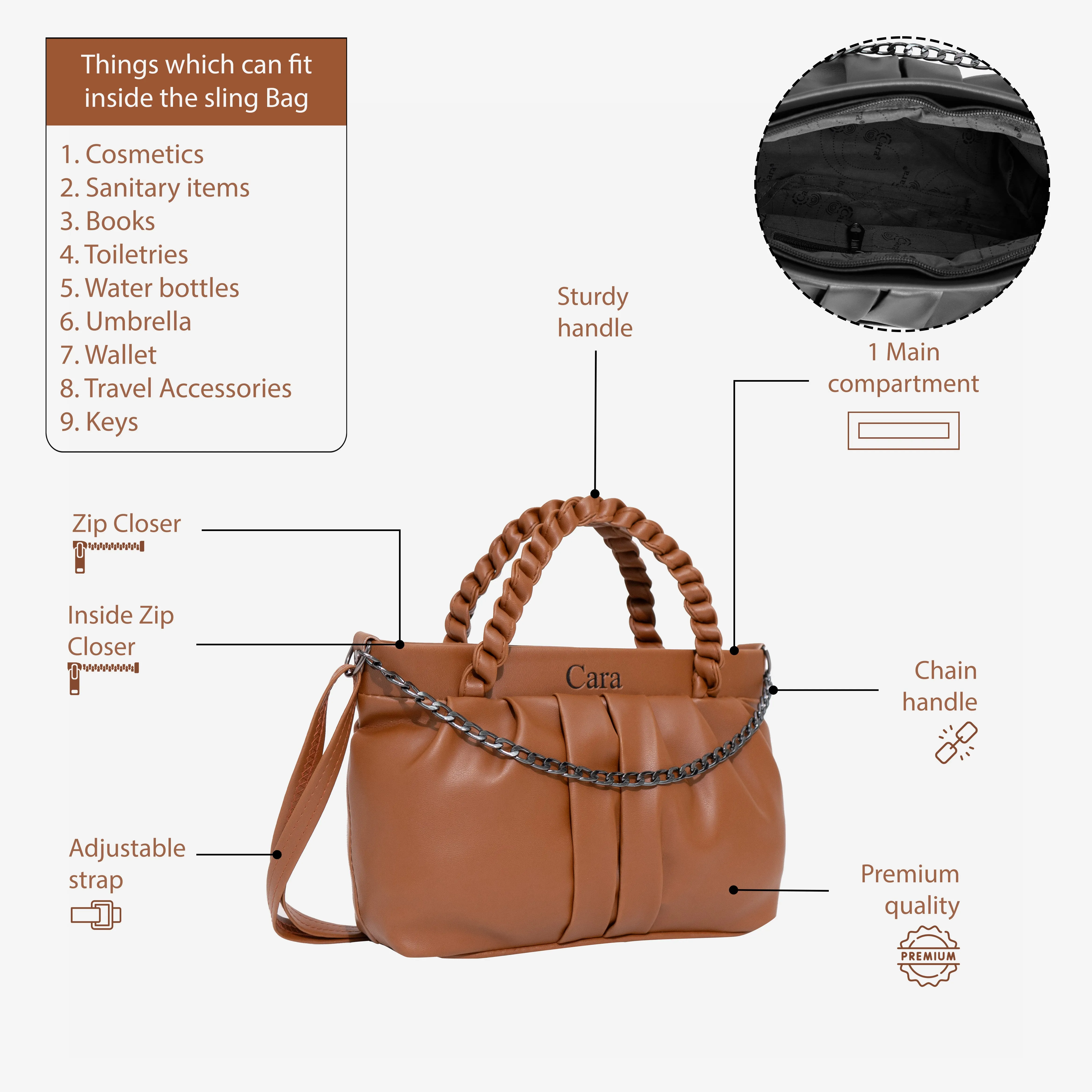 Burning Sand Braided sling bag | CARA