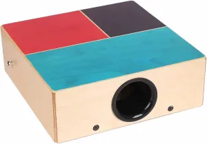 Cajon Wooden Drum，Flat Hand Drum， Percussion Instrument with Adjustable Strap，Portable Box Drum， for Beginners Traveling Party