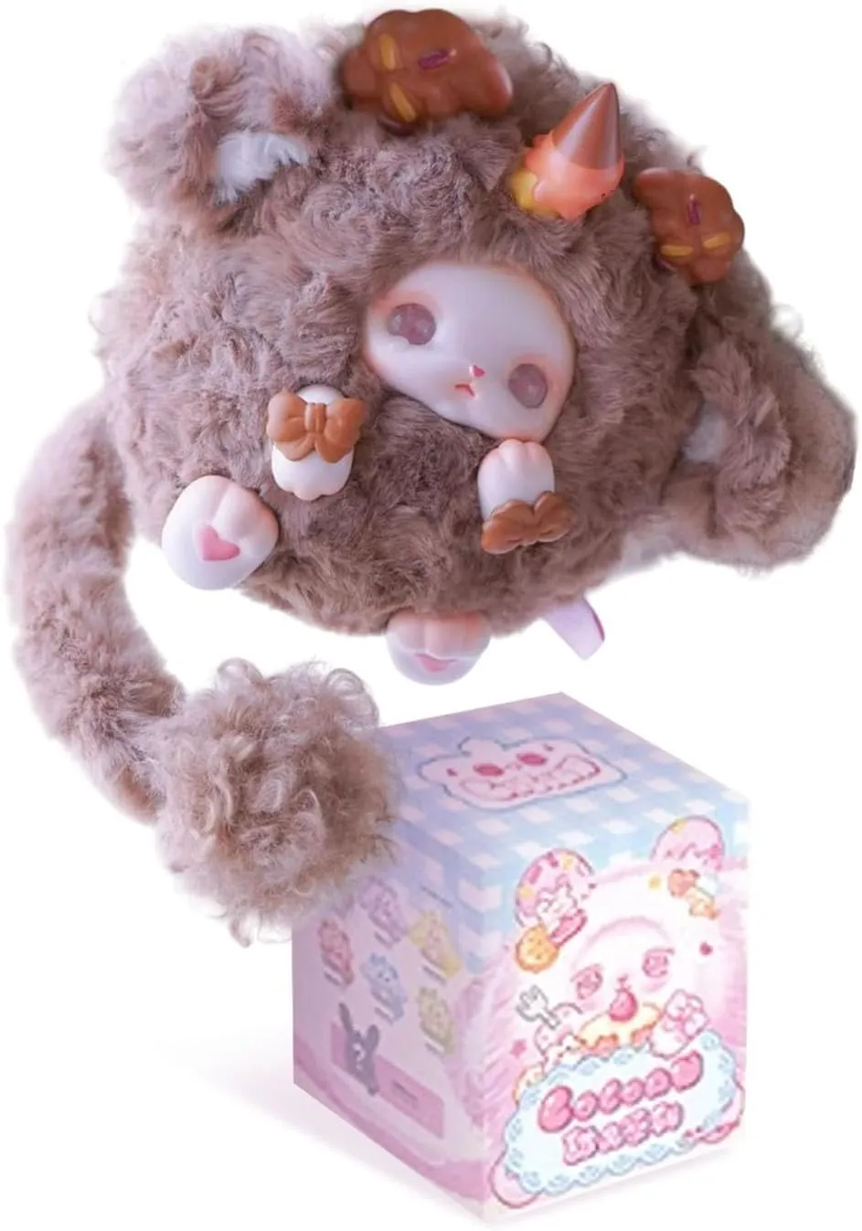 CALEMBOU Plush Doll Blind Box, Loloan Confession Series Stuffed Blind Box Toy, Kawaii 1 of 6 Possible Mystery Plush, Collectible for Birthday Gift (PB-Loloan Dessert-1pc)