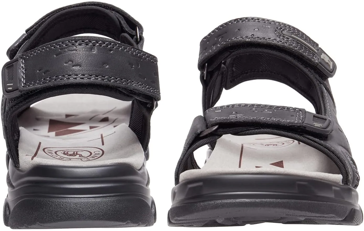 CAMEL CROWN Men's Leather Sandals Hiking Outdoor Water Beach Sports Mens Sandals for Summer with Open Toe Adjustable Straps
