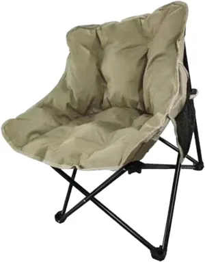 Camping Padded Chair Lounge Chair Moon Leisure Chair Folded Seat for Lawn Camping